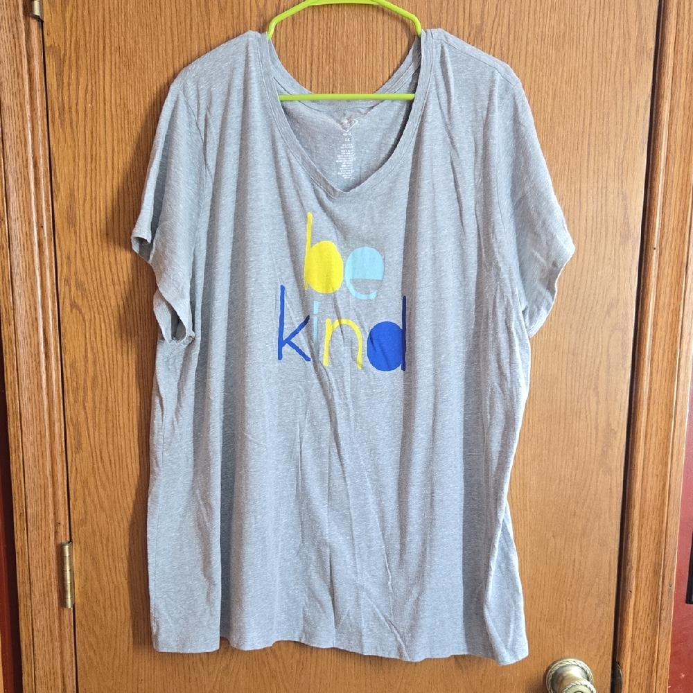 St. John's Bay Gray and Yellow Short Sleeve Tees